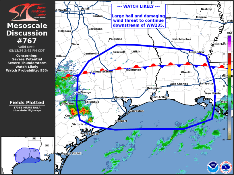 Mesoscale Discussion 767