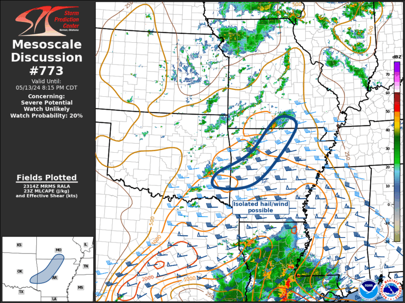 Mesoscale Discussion 773