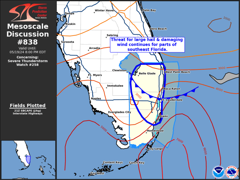 Mesoscale Discussion 838
