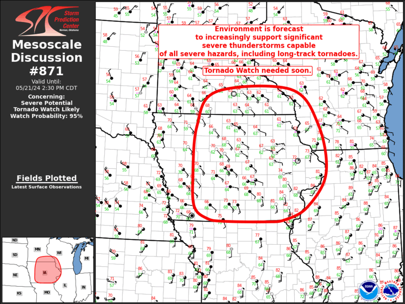 Mesoscale Discussion 871