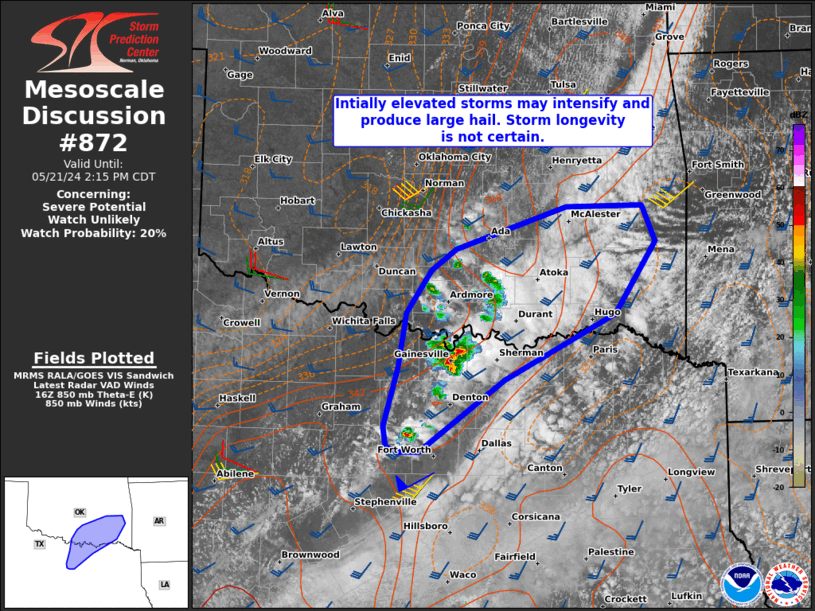 Mesoscale Discussion 872