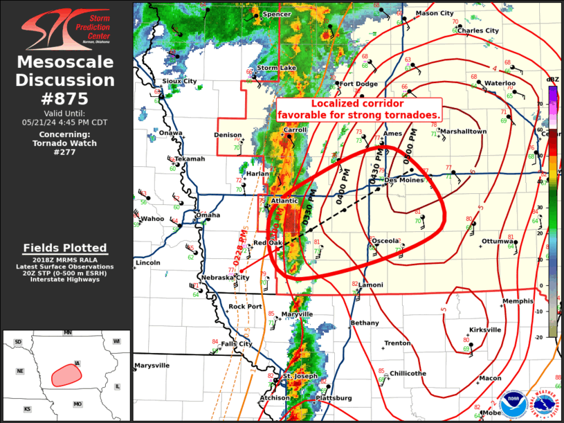 Mesoscale Discussion 875