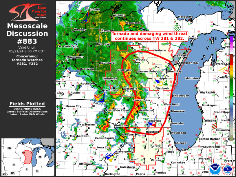 Mesoscale Discussion 883