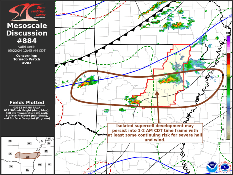 Mesoscale Discussion 884