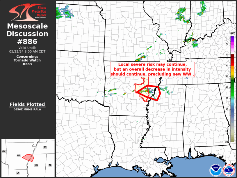 Mesoscale Discussion 886
