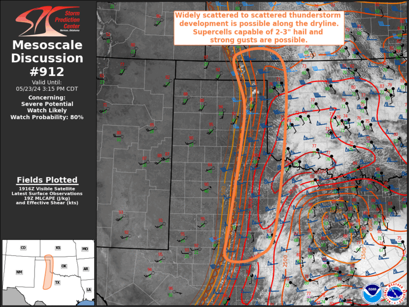 Mesoscale Discussion 912