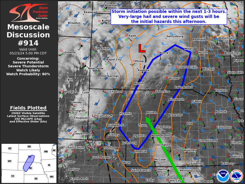 Mesoscale Discussion 914