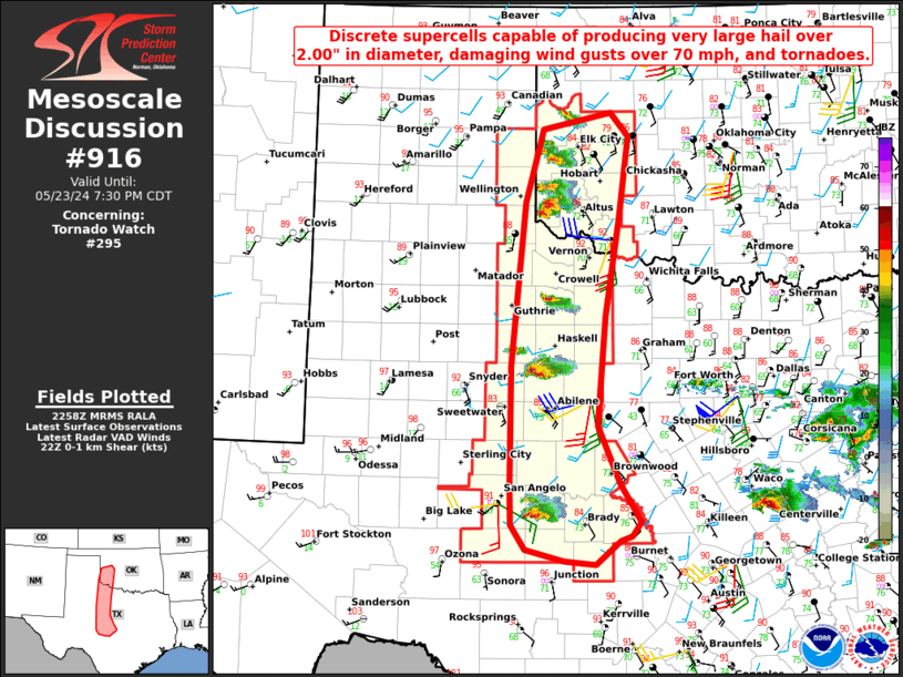 Mesoscale Discussion 916