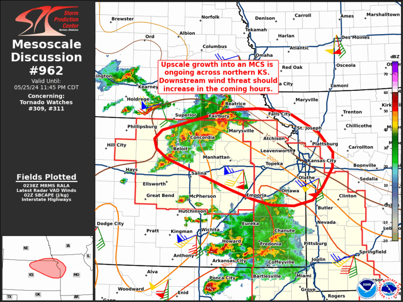 Mesoscale Discussion 962