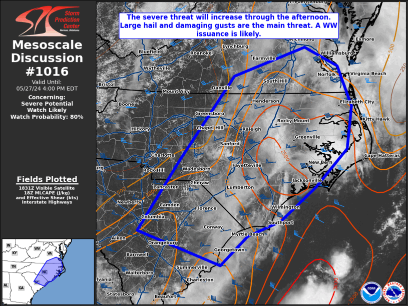 Mesoscale Discussion 1016