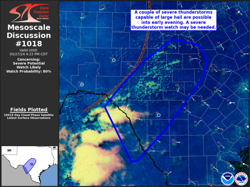 Mesoscale Discussion 1018