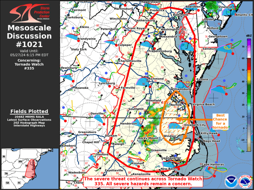 Mesoscale Discussion 1021