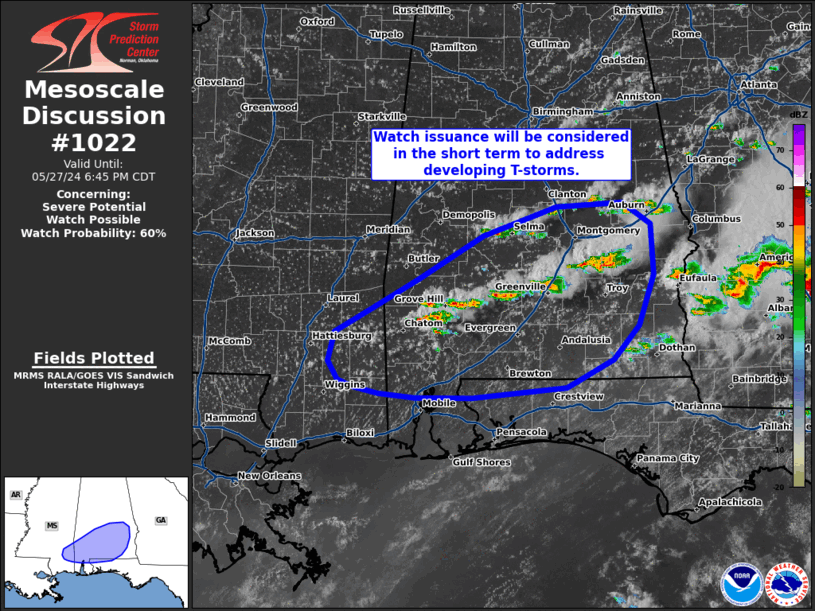 Mesoscale Discussion 1022