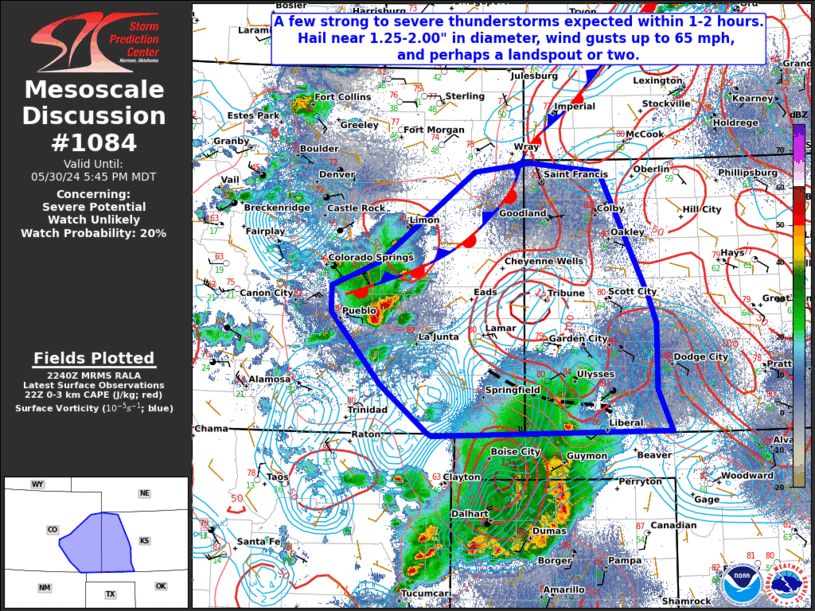 Mesoscale Discussion 1084