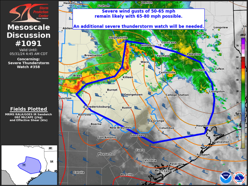 Mesoscale Discussion 1091