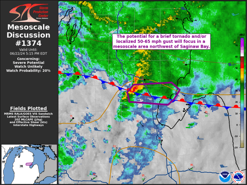 Mesoscale Discussion 1374