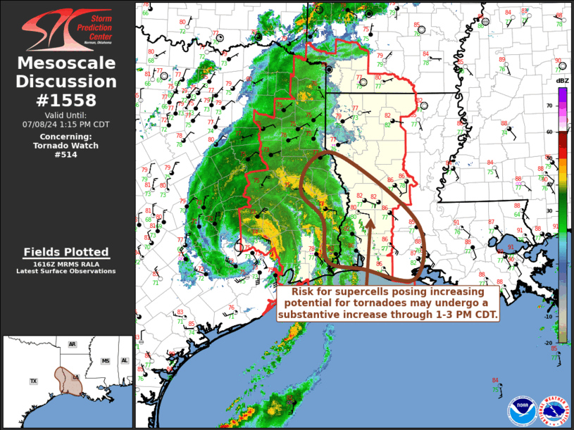 Mesoscale Discussion 1558