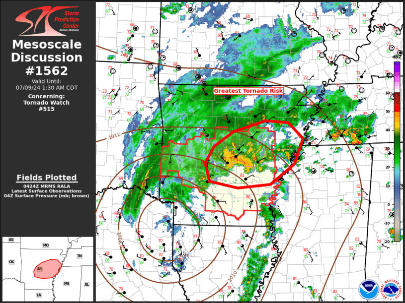Mesoscale Discussion 1562