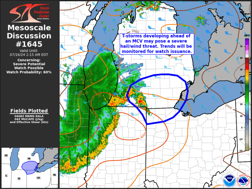 Mesoscale Discussion 1645