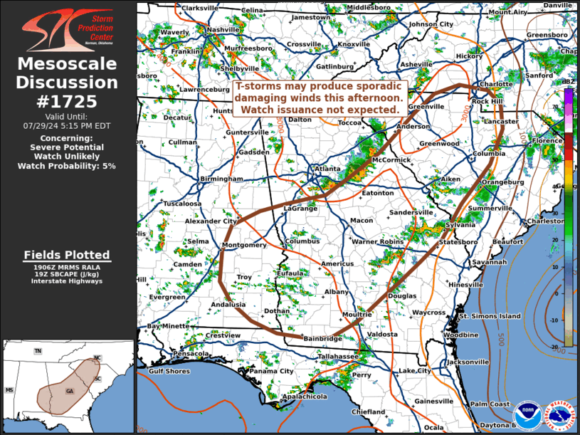 Mesoscale Discussion 1725