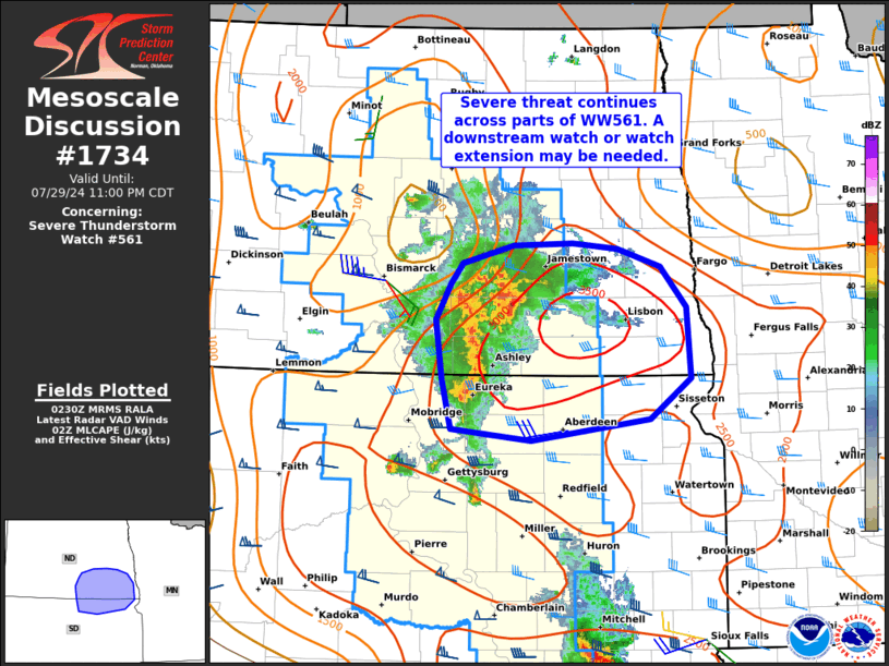 Mesoscale Discussion 1734