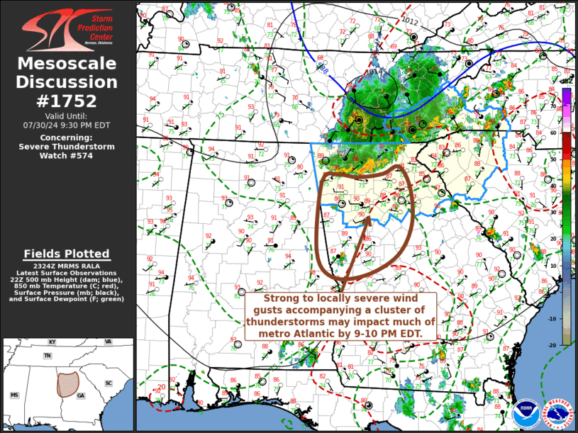 Mesoscale Discussion 1752