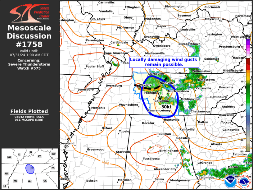 Mesoscale Discussion 1758