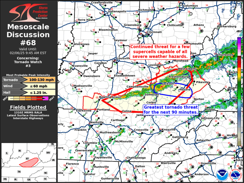 Mesoscale Discussion 68