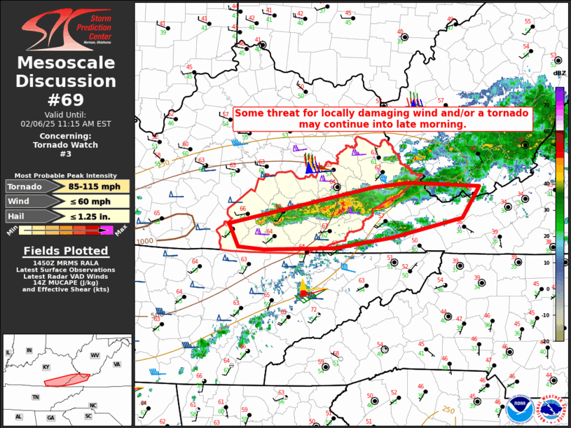 Mesoscale Discussion 69