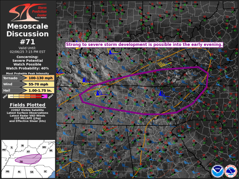 Mesoscale Discussion 71