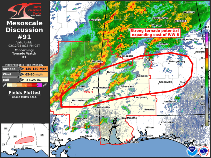 Mesoscale Discussion 91