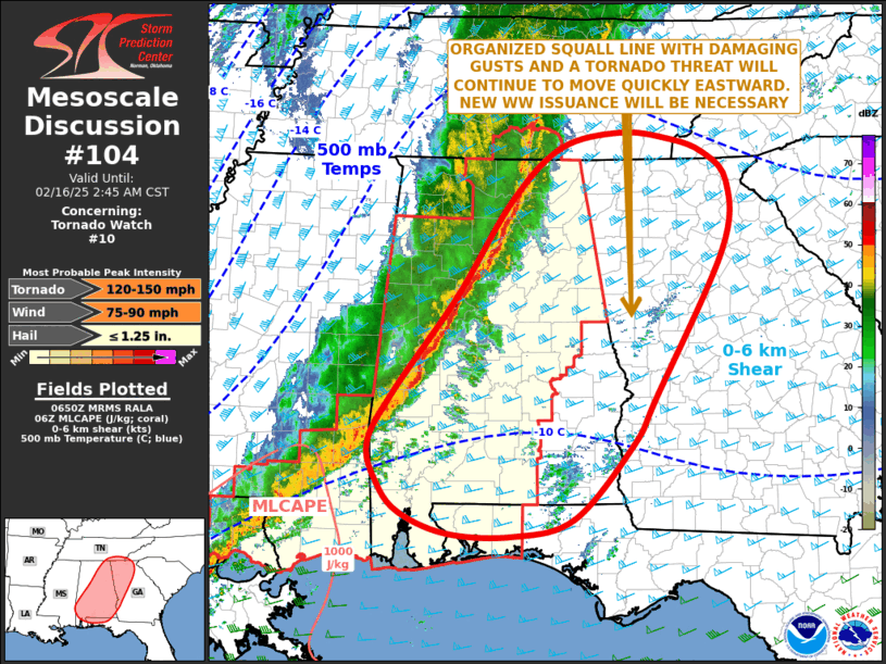 Mesoscale Discussion 104