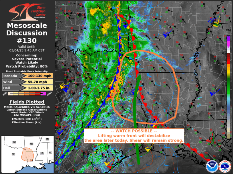 Mesoscale Discussion 130
