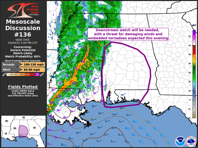 Mesoscale Discussion 136
