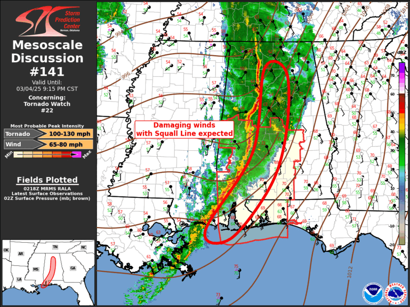 Mesoscale Discussion 141
