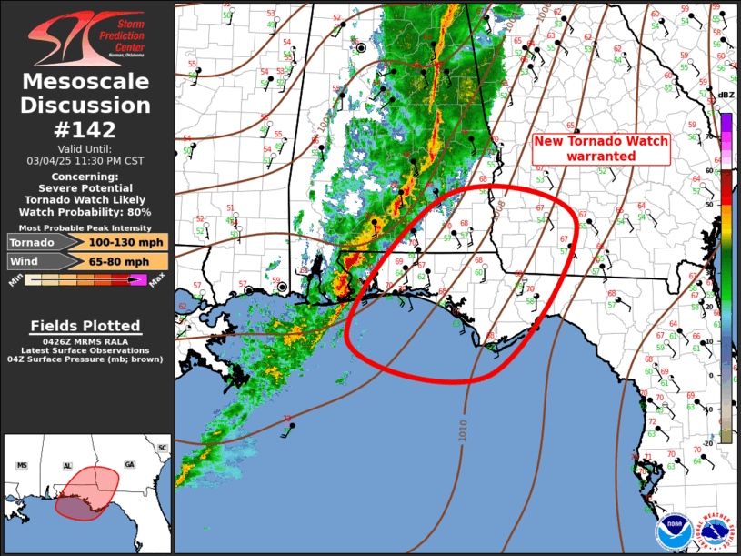 Mesoscale Discussion 142