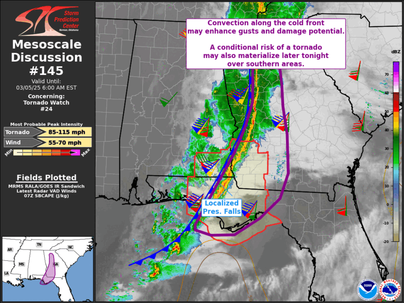 Mesoscale Discussion 145