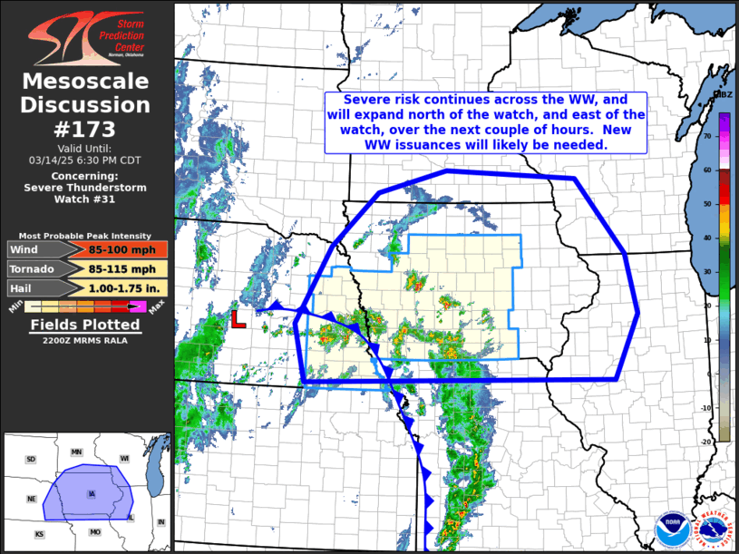 Mesoscale Discussion 173