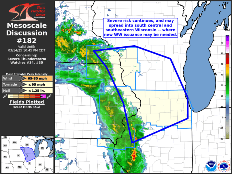 Mesoscale Discussion 182