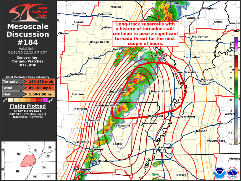 Mesoscale Discussion 184