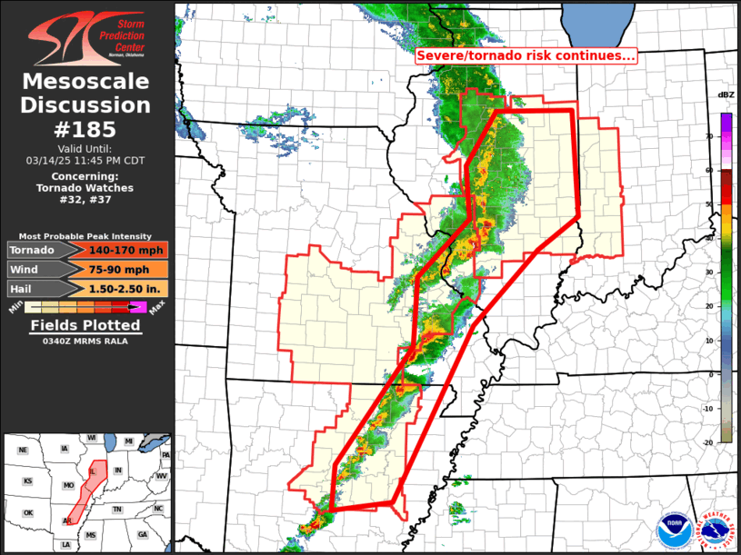 Mesoscale Discussion 185