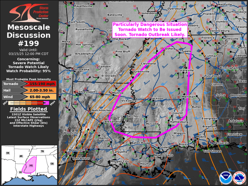 Mesoscale Discussion 199