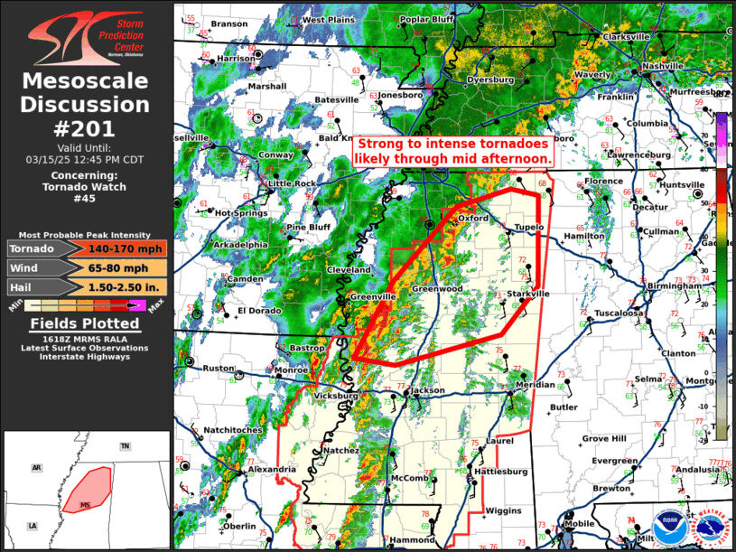 Mesoscale Discussion 201