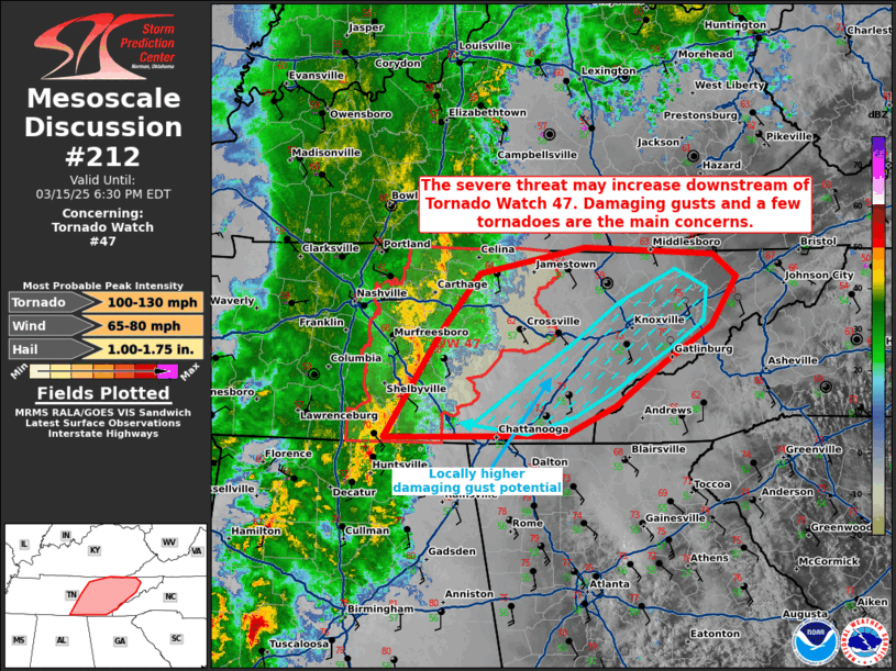 Mesoscale Discussion 212