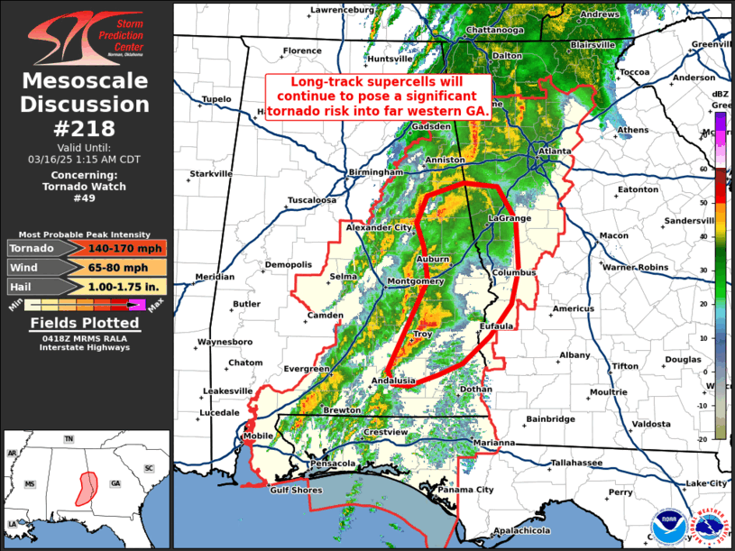 Mesoscale Discussion 218