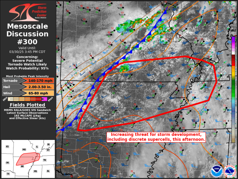 Mesoscale Discussion 300