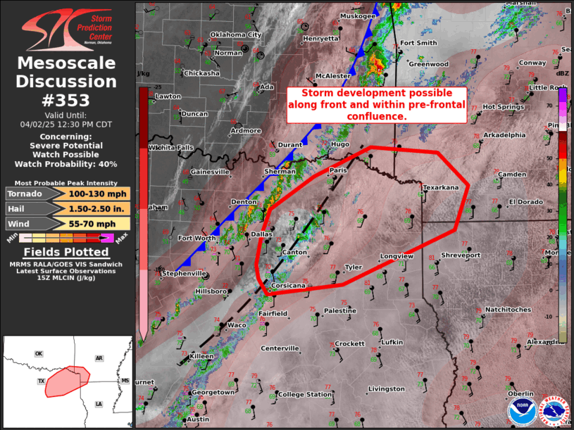 Mesoscale Discussion 353