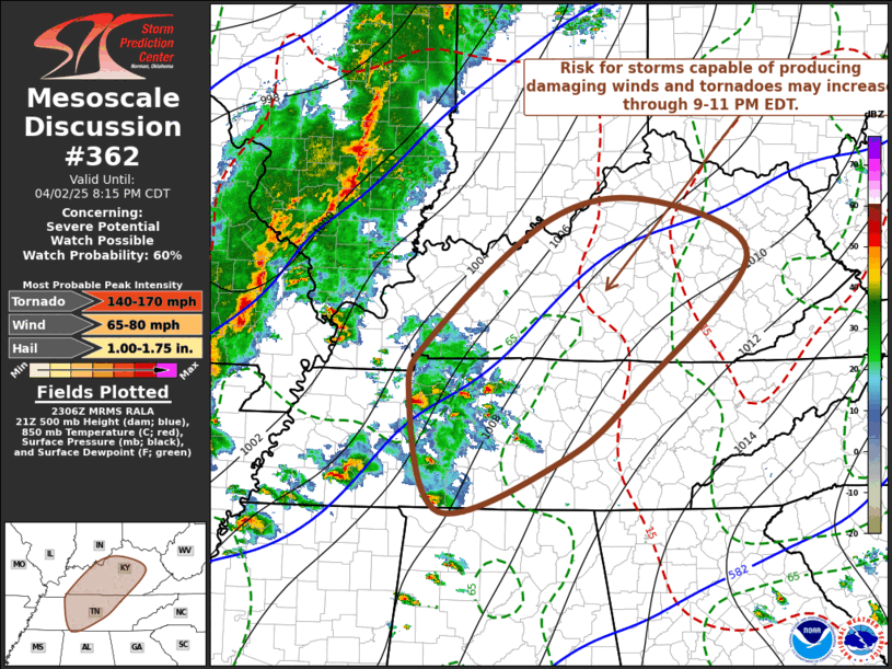 Mesoscale Discussion 362