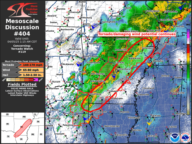Mesoscale Discussion 404