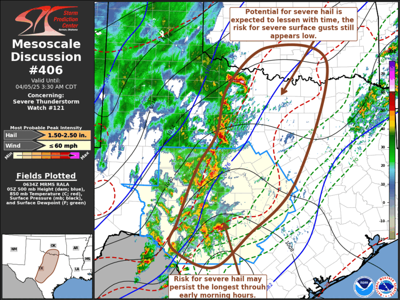 Mesoscale Discussion 406